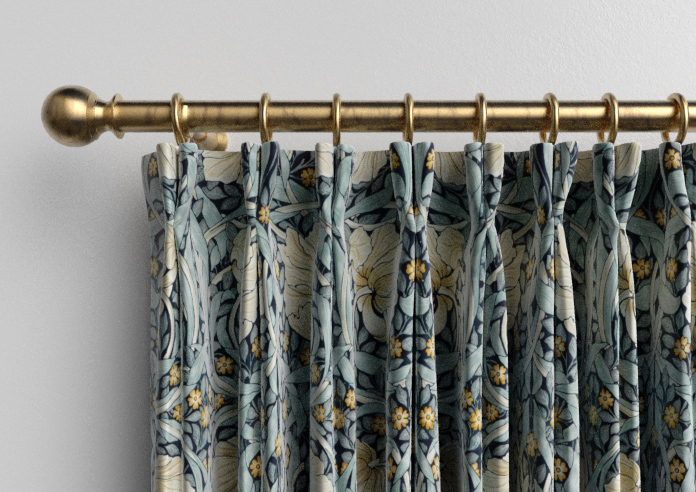 William Morris At Home Pimpernel Velvet, Indigo - Made to Measure Curtains - Image 10